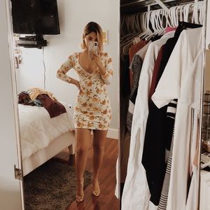 Yellow flower dress. NWOT.